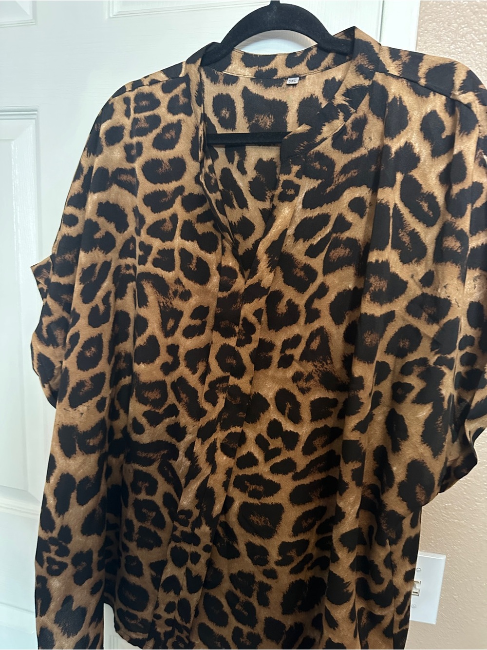 Leopard Print Blouse in Brown and Black